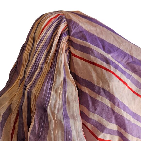 La Maison Talulah One Shoulder Mini Dress Size XL NWT Stripes Linen Blend - Picture 2 of 10